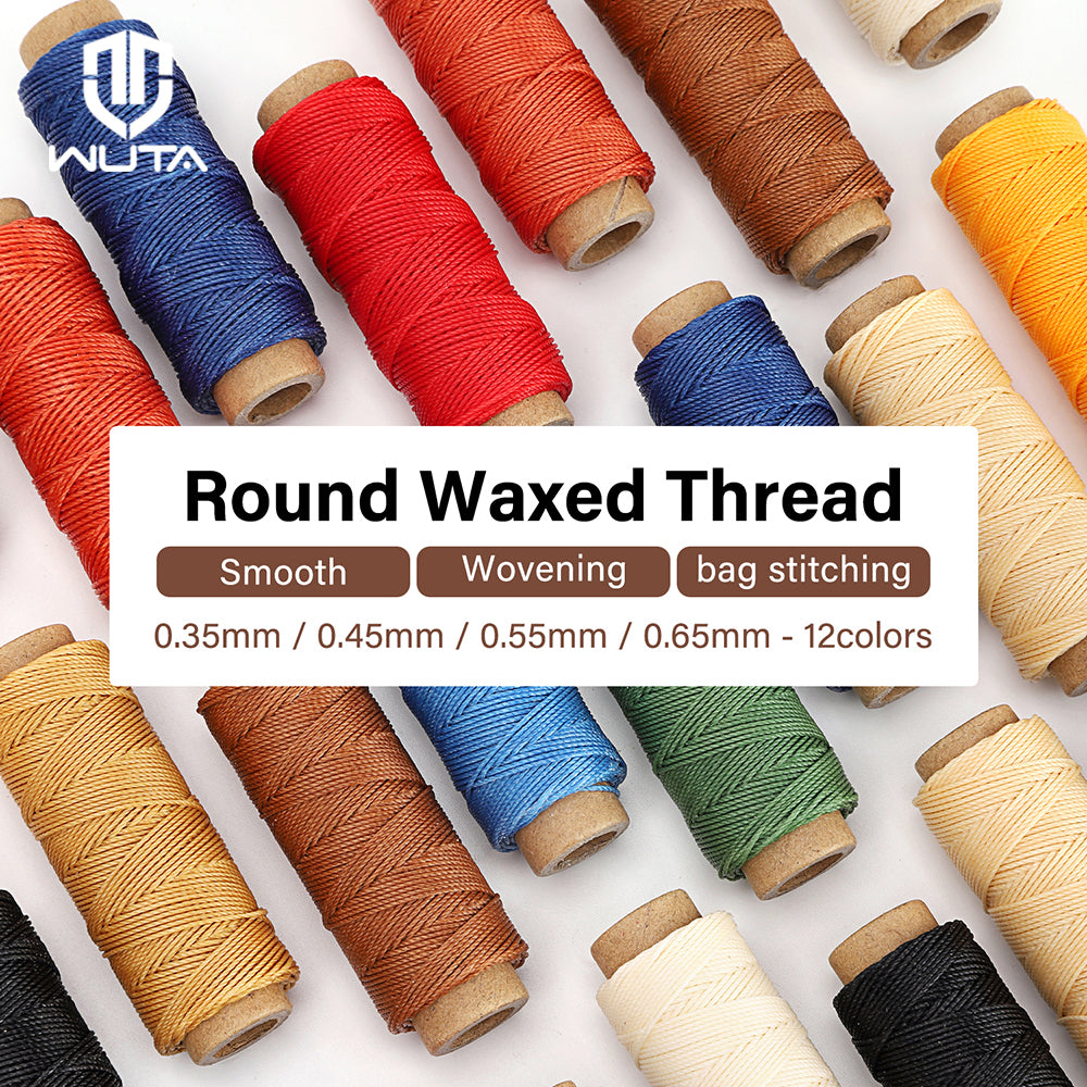 0.35mm/0.45mm/0.55mm/0.65mm Polyester Hand Sewing Round Waxed Thread | WUTA