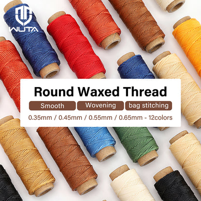 0.35mm/0.45mm/0.55mm/0.65mm Polyester Hand Sewing Round Waxed Thread | WUTA