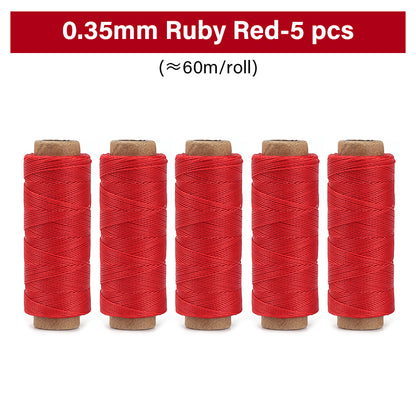 0.35mm/0.45mm/0.55mm/0.65mm Polyester Hand Sewing Round Waxed Thread | WUTA
