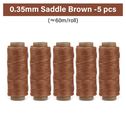 0.35mm/0.45mm/0.55mm/0.65mm Polyester Hand Sewing Round Waxed Thread | WUTA