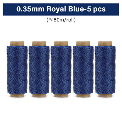 0.35mm/0.45mm/0.55mm/0.65mm Polyester Hand Sewing Round Waxed Thread | WUTA
