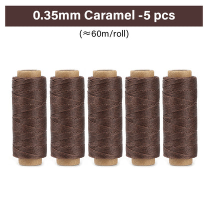 0.35mm/0.45mm/0.55mm/0.65mm Polyester Hand Sewing Round Waxed Thread | WUTA