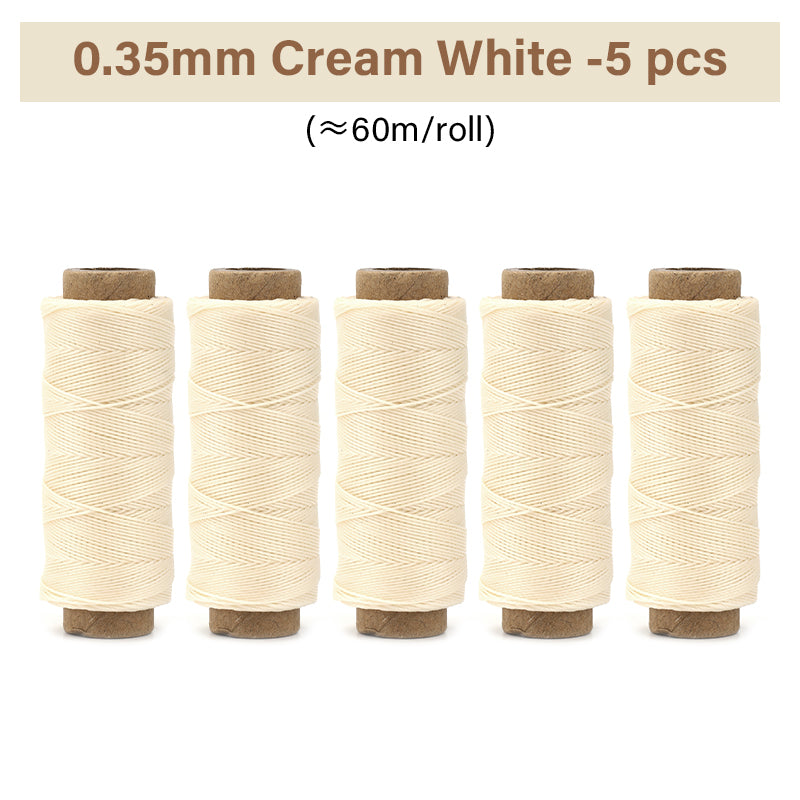 0.35mm/0.45mm/0.55mm/0.65mm Polyester Hand Sewing Round Waxed Thread | WUTA
