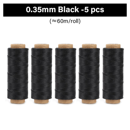 0.35mm/0.45mm/0.55mm/0.65mm Polyester Hand Sewing Round Waxed Thread | WUTA