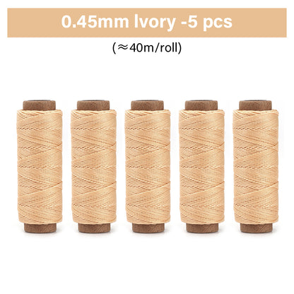 0.35mm/0.45mm/0.55mm/0.65mm Polyester Hand Sewing Round Waxed Thread | WUTA