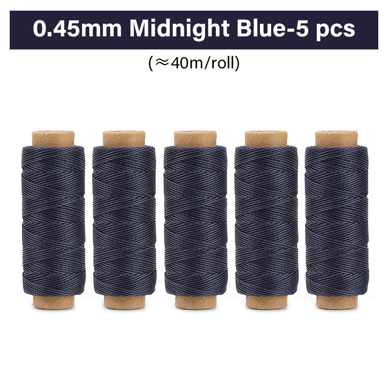 0.35mm/0.45mm/0.55mm/0.65mm Polyester Hand Sewing Round Waxed Thread | WUTA