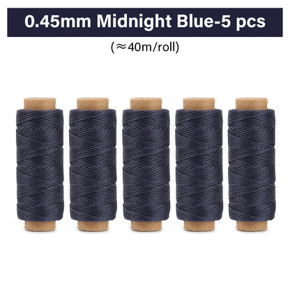 0.35mm/0.45mm/0.55mm/0.65mm Polyester Hand Sewing Round Waxed Thread | WUTA