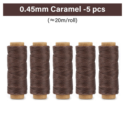 0.35mm/0.45mm/0.55mm/0.65mm Polyester Hand Sewing Round Waxed Thread | WUTA