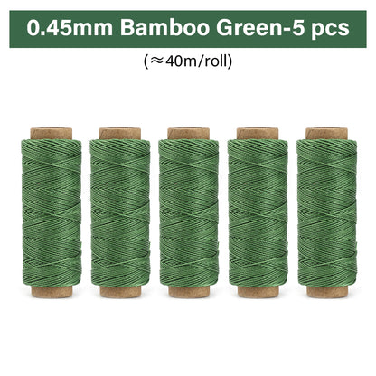 0.35mm/0.45mm/0.55mm/0.65mm Polyester Hand Sewing Round Waxed Thread | WUTA