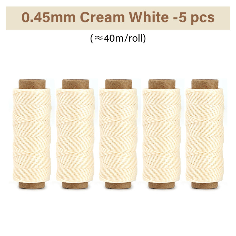 0.35mm/0.45mm/0.55mm/0.65mm Polyester Hand Sewing Round Waxed Thread | WUTA