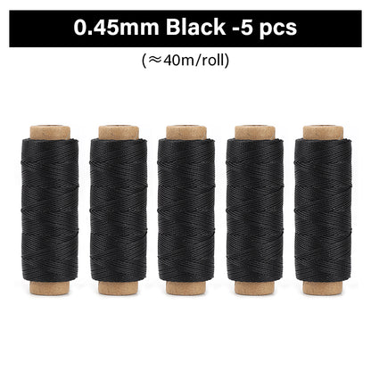 0.35mm/0.45mm/0.55mm/0.65mm Polyester Hand Sewing Round Waxed Thread | WUTA