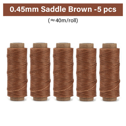 0.35mm/0.45mm/0.55mm/0.65mm Polyester Hand Sewing Round Waxed Thread | WUTA