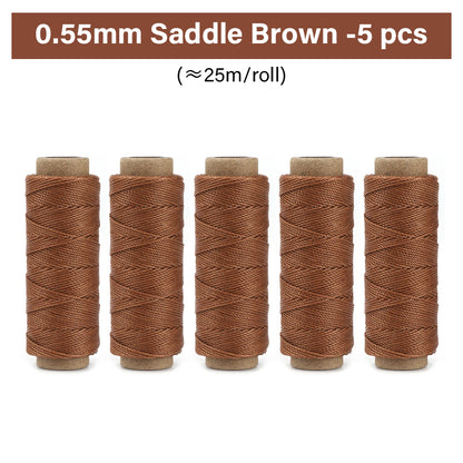 0.35mm/0.45mm/0.55mm/0.65mm Polyester Hand Sewing Round Waxed Thread | WUTA