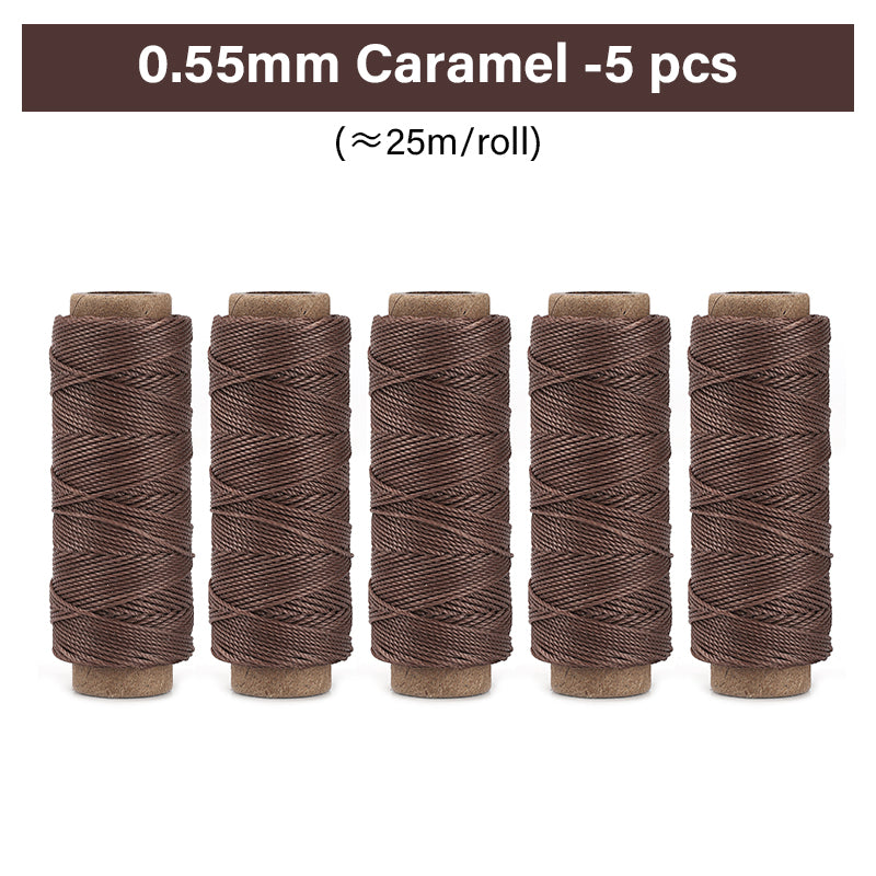 0.35mm/0.45mm/0.55mm/0.65mm Polyester Hand Sewing Round Waxed Thread | WUTA