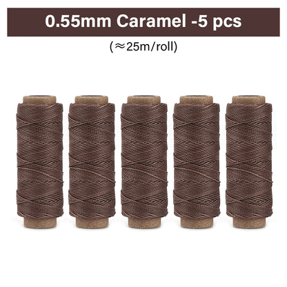0.35mm/0.45mm/0.55mm/0.65mm Polyester Hand Sewing Round Waxed Thread | WUTA