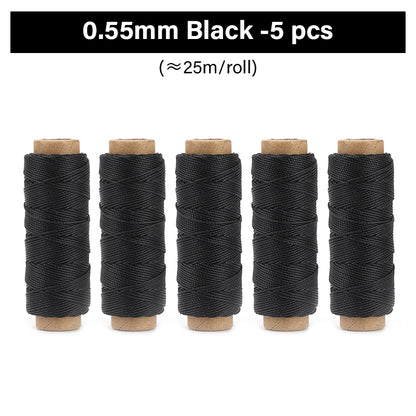0.35mm/0.45mm/0.55mm/0.65mm Polyester Hand Sewing Round Waxed Thread | WUTA