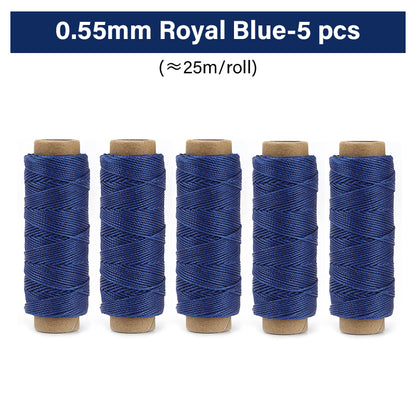 0.35mm/0.45mm/0.55mm/0.65mm Polyester Hand Sewing Round Waxed Thread | WUTA