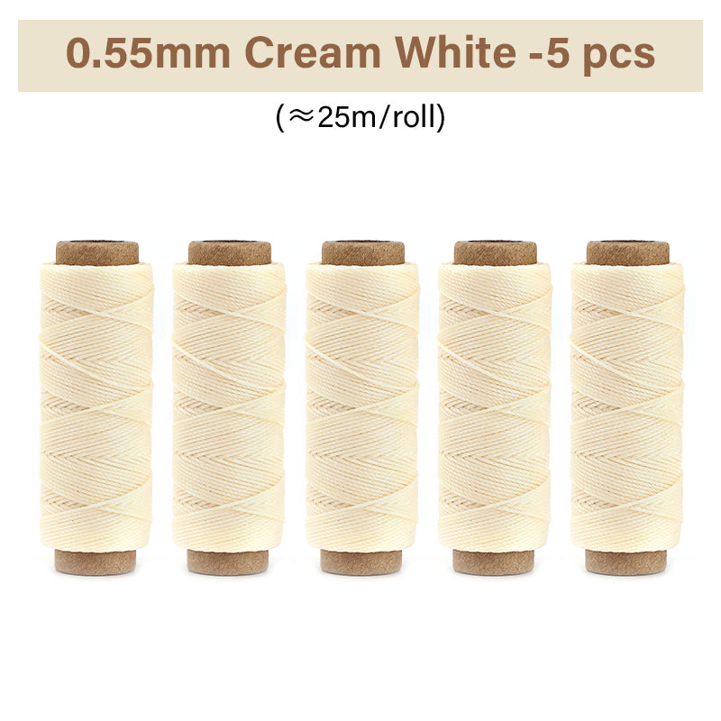 0.35mm/0.45mm/0.55mm/0.65mm Polyester Hand Sewing Round Waxed Thread | WUTA