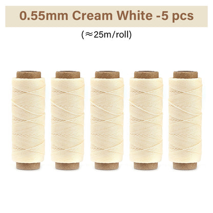 0.35mm/0.45mm/0.55mm/0.65mm Polyester Hand Sewing Round Waxed Thread | WUTA
