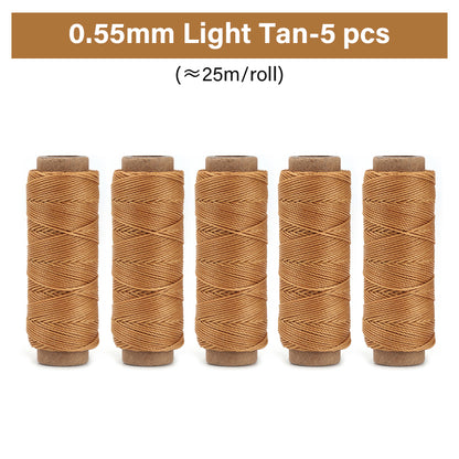 0.35mm/0.45mm/0.55mm/0.65mm Polyester Hand Sewing Round Waxed Thread | WUTA