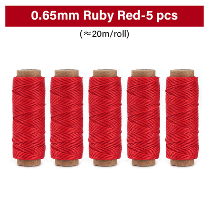 0.35mm/0.45mm/0.55mm/0.65mm Polyester Hand Sewing Round Waxed Thread | WUTA