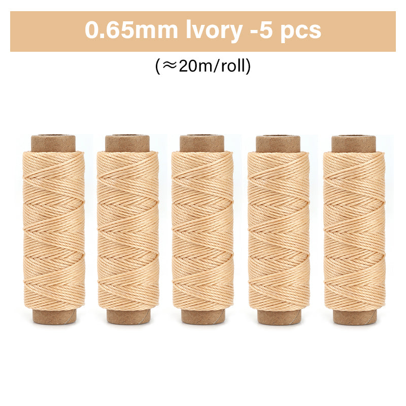 0.35mm/0.45mm/0.55mm/0.65mm Polyester Hand Sewing Round Waxed Thread | WUTA