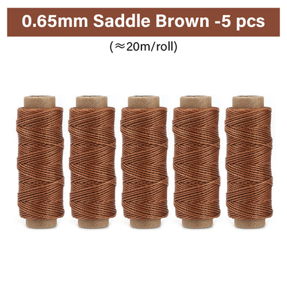 0.35mm/0.45mm/0.55mm/0.65mm Polyester Hand Sewing Round Waxed Thread | WUTA