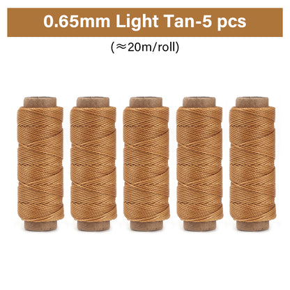 0.35mm/0.45mm/0.55mm/0.65mm Polyester Hand Sewing Round Waxed Thread | WUTA