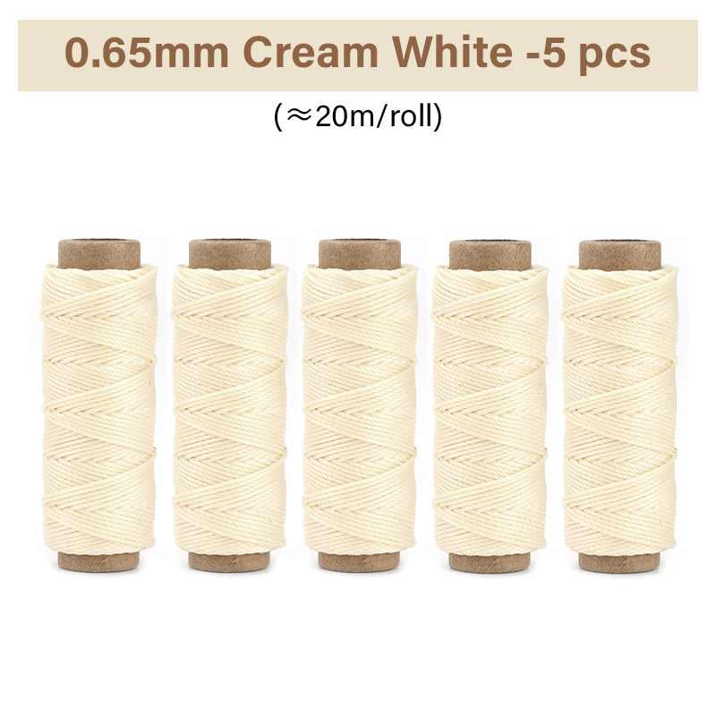 0.35mm/0.45mm/0.55mm/0.65mm Polyester Hand Sewing Round Waxed Thread | WUTA
