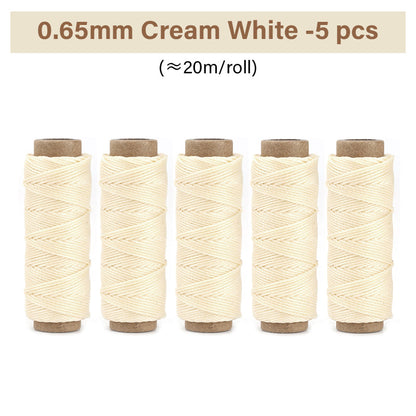 0.35mm/0.45mm/0.55mm/0.65mm Polyester Hand Sewing Round Waxed Thread | WUTA