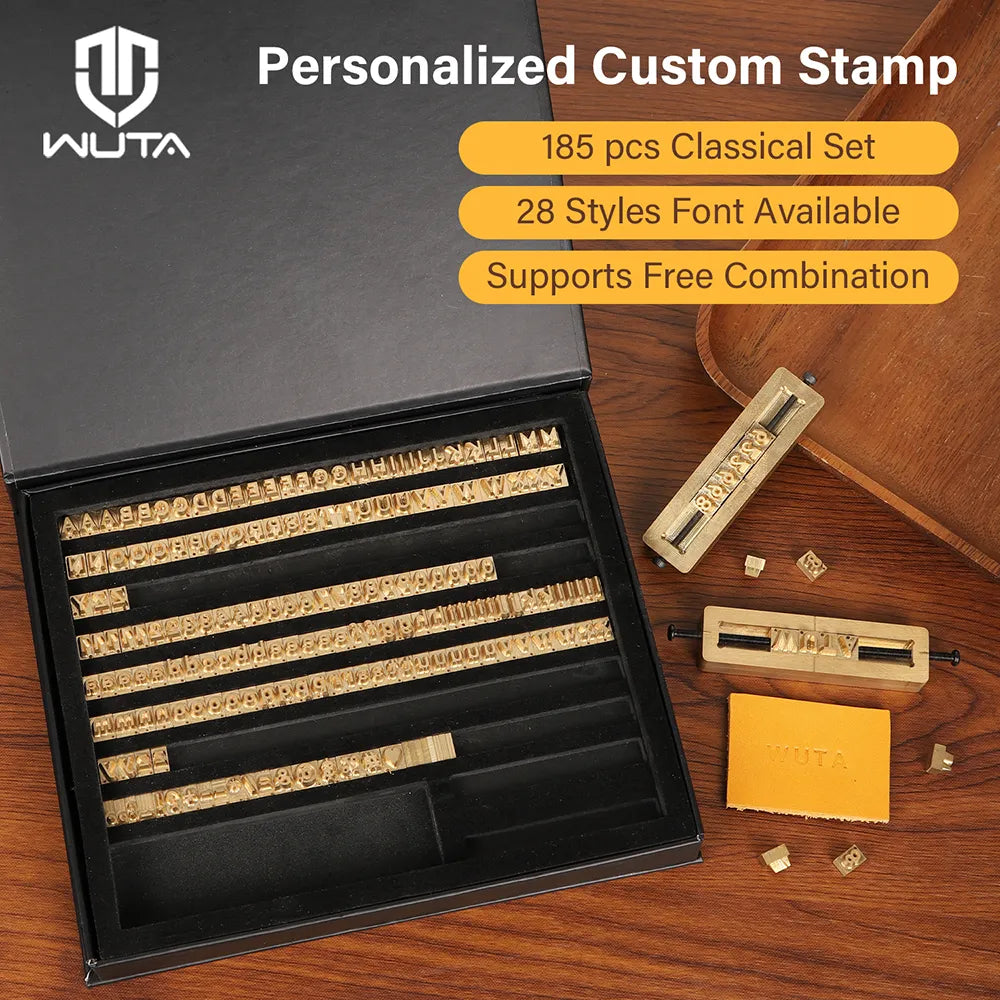 Custom Brass Stamping Letters Kit DIY Stamp Copper Numbers Alphabets Symbols Set | WUTA