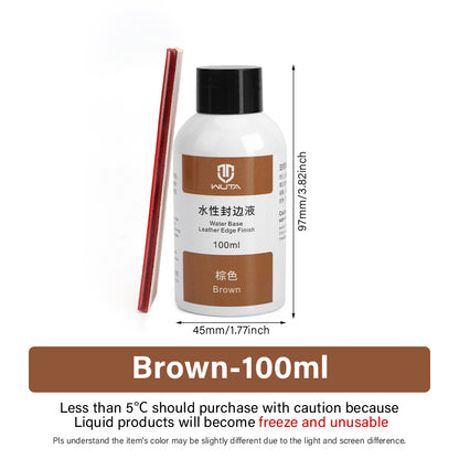 WUTA 100ml Pro Leather Paint Water and Oil-Based Finish Color Edge Sealing Liquid