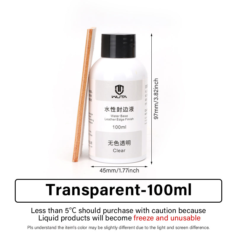 WUTA 100ml Pro Leather Paint Water and Oil-Based Finish Color Edge Sealing Liquid