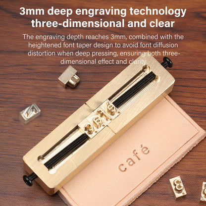 Customized French Fonts Brass Stamping Letters Kits Numbers Alphabets Symbols Characters Embossing Molds Logo for Hot Foil Stamping Machine | WUTA