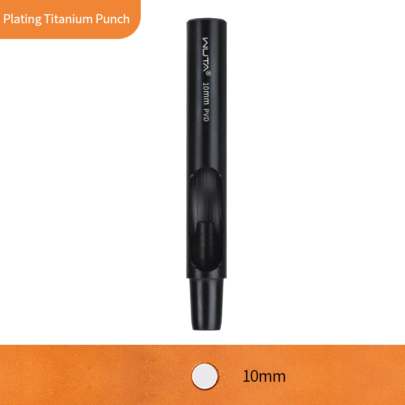 Leather Round Hole Punch Hollow Puncher Black Titanium Plated Punch Hole Tool | WUTA