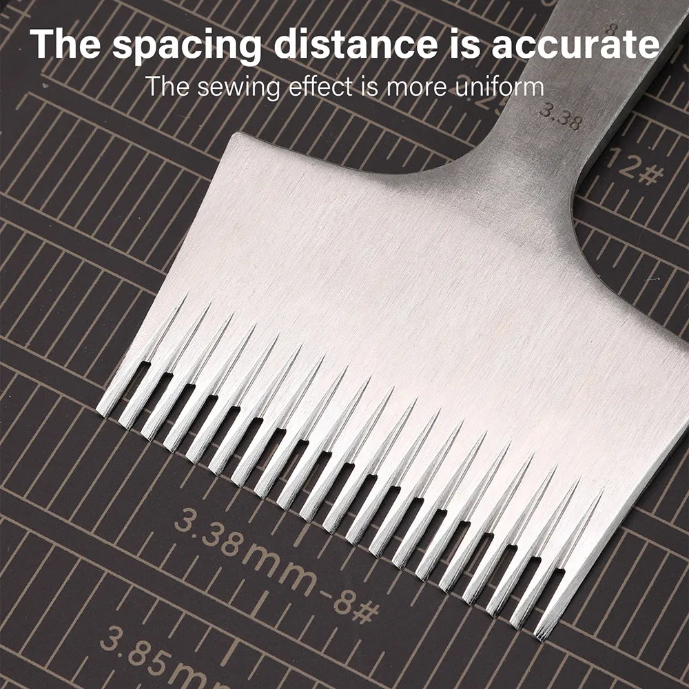 20 Prong Pricking Iron Leather Chisel French Style Leather Punching Tools | WUTA