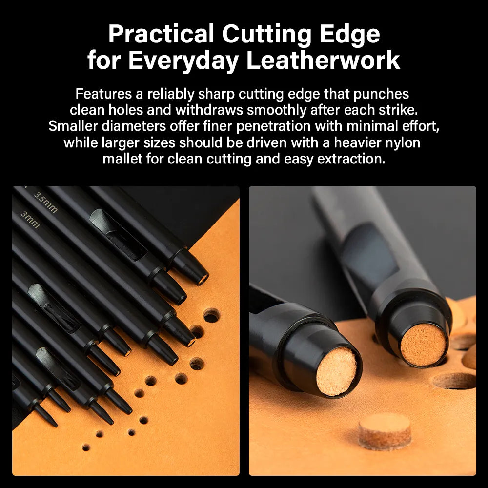 WUTA Electrophoretic Coating Round Hole Punch Leather Hollow Punch