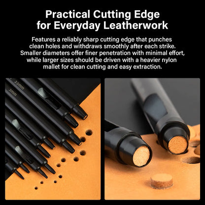 WUTA Electrophoretic Coating Round Hole Punch Leather Hollow Punch