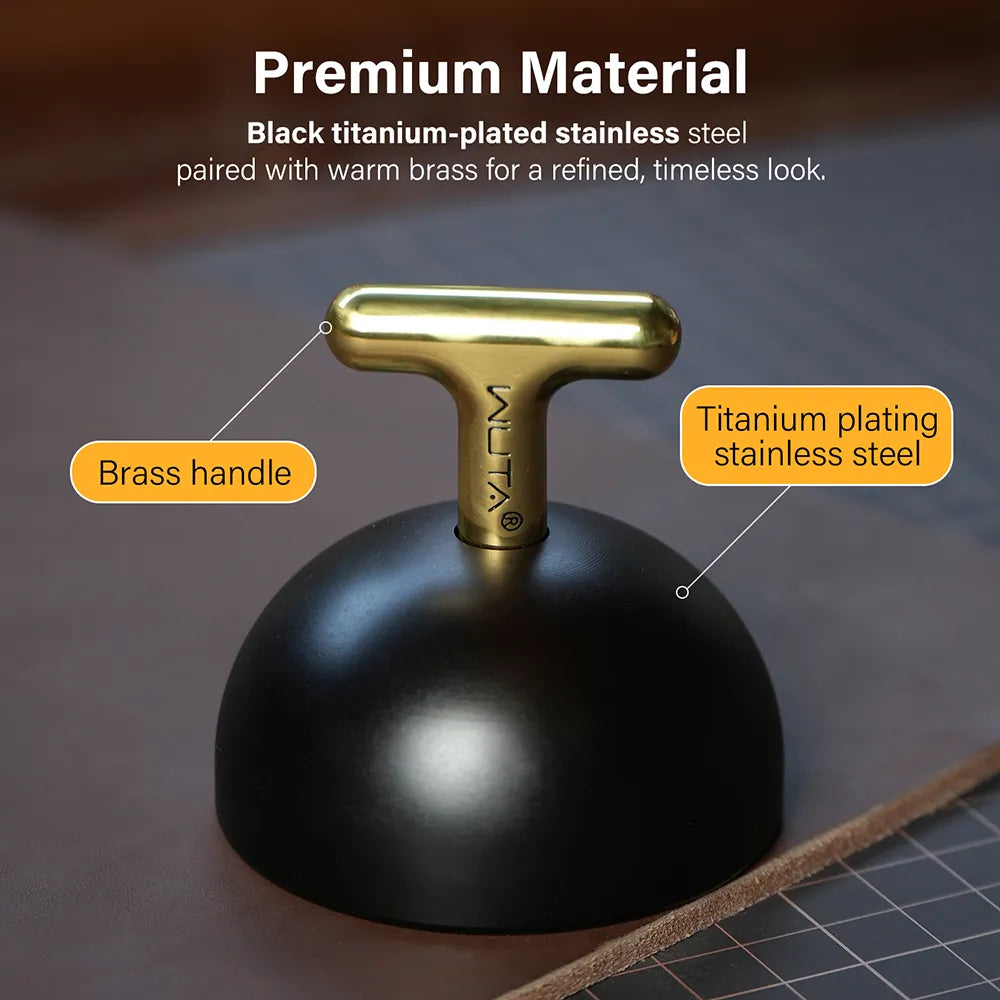 WUTA Leather Weight Paperweight 716g Titanium-Coated Stainless Steel Leathercraft Tool