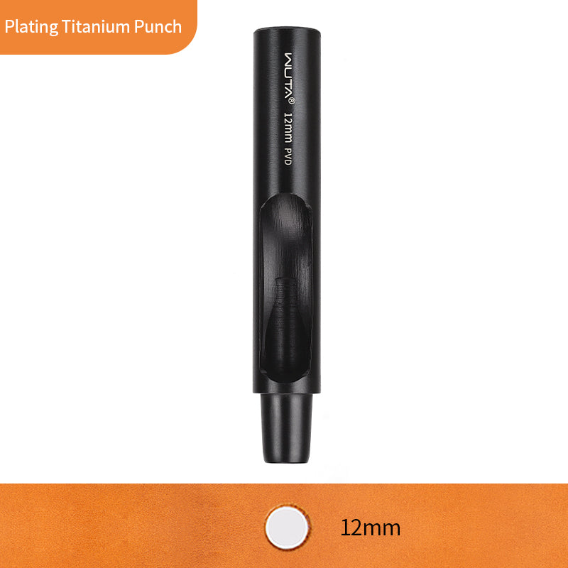Leather Round Hole Punch Hollow Puncher Black Titanium Plated Punch Hole Tool | WUTA