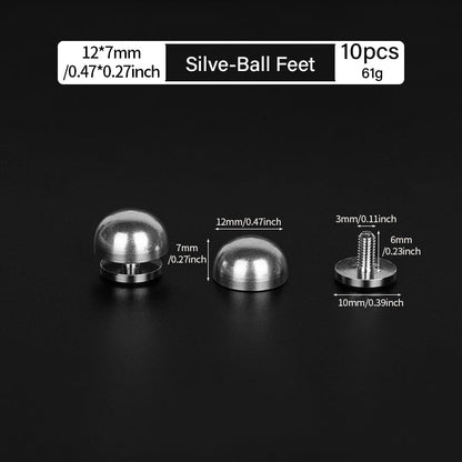 Solid Brass Leather Rivets Spike Studs Handbag Bottom Protecting Feet Nail Bucket Mushroom Screw Back Flat Rivet | WUTA