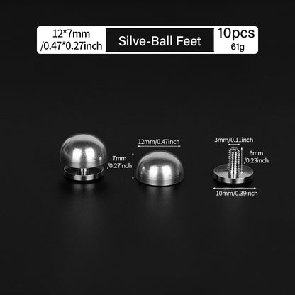 Solid Brass Leather Rivets Spike Studs Handbag Bottom Protecting Feet Nail Bucket Mushroom Screw Back Flat Rivet | WUTA