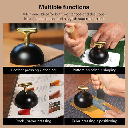 WUTA Leather Weight Paperweight 716g Titanium-Coated Stainless Steel Leathercraft Tool