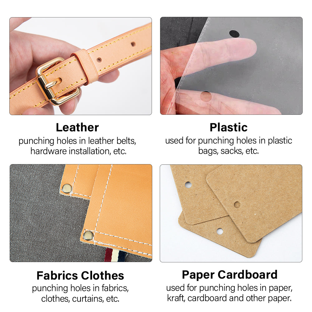 WUTA Electrophoretic Coating Round Hole Punch Leather Hollow Punch