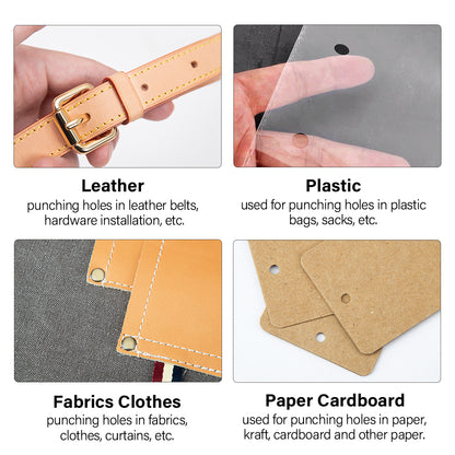 WUTA Electrophoretic Coating Round Hole Punch Leather Hollow Punch