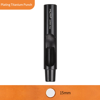 Leather Round Hole Punch Hollow Puncher Black Titanium Plated Punch Hole Tool | WUTA