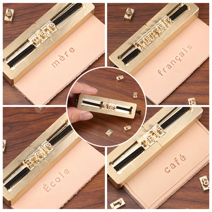 Customized French Fonts Brass Stamping Letters Kits Numbers Alphabets Symbols Characters Embossing Molds Logo for Hot Foil Stamping Machine | WUTA