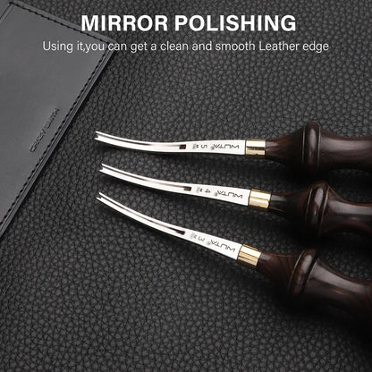 Leather Edge Beveler PRO M390/DC53 Die Steel available 6 Sizes | WUTA