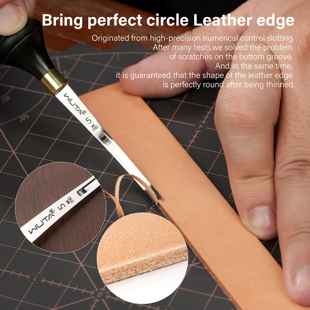Leather Edge Beveler PRO M390/DC53 Die Steel available 6 Sizes | WUTA