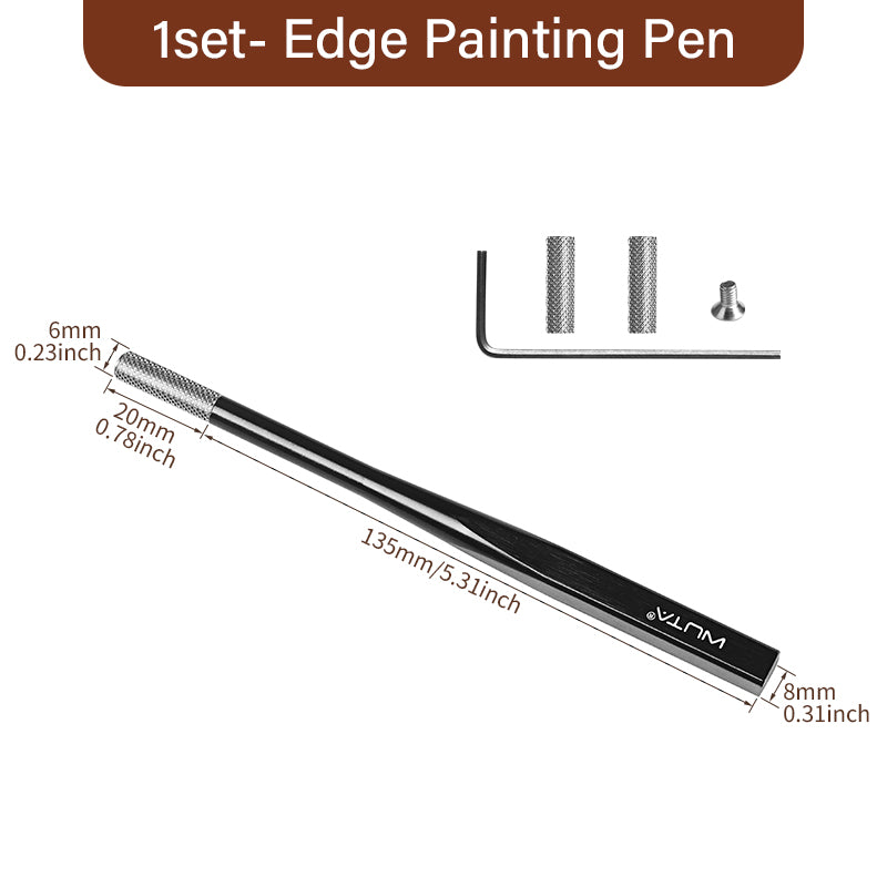 Replaceable Roller Head Leather Edge Paint Applicator Edge Dye Roller Pen| WUTA